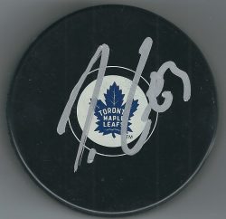 Autographed CODY CECI Toronto Maple Leafs Hockey Puck
