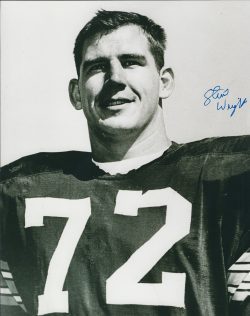 Autographed STEVE WRIGHT 8X10 Green Bay Packers Photo