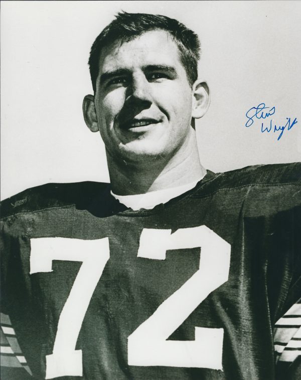 Autographed STEVE WRIGHT 8X10 Green Bay Packers Photo