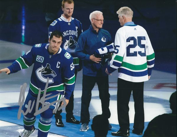 Autographed BO HORVAT 8X10 Vancouver Canucks Photos