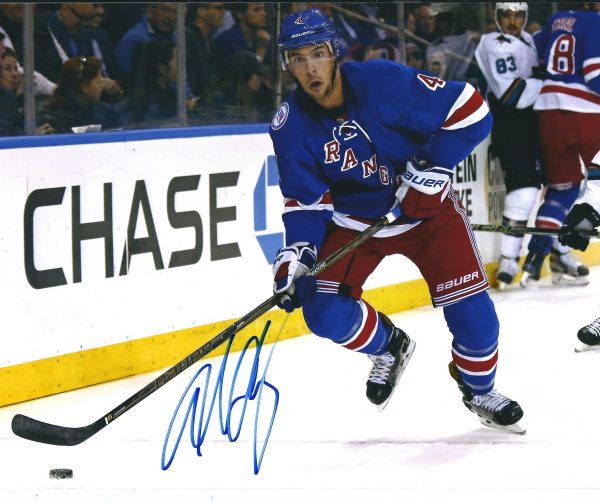 Autographed ADAM CLENDENING 8X10 New York Rangers Photo