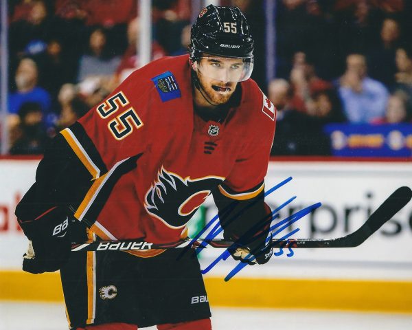 Autographed NOAH HANIFIN 8X10 Calgary Flames Photo