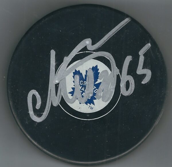 Autographed ILYA MIKHEYEV Toronto Maple Leafs Hockey Puck