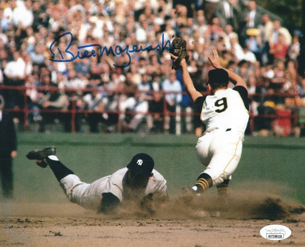 Autographed BILL MAZEROSKI 8x10 Pittsburgh Pirates Photo JSA Witnessed