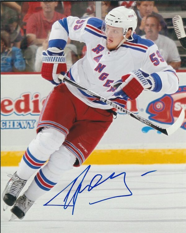 Autographed EVGENY GRACHEV 8X10 New York Rangers Photo