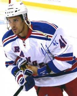 Autographed MAREK HRIVAK 8X10 New York Rangers Photo