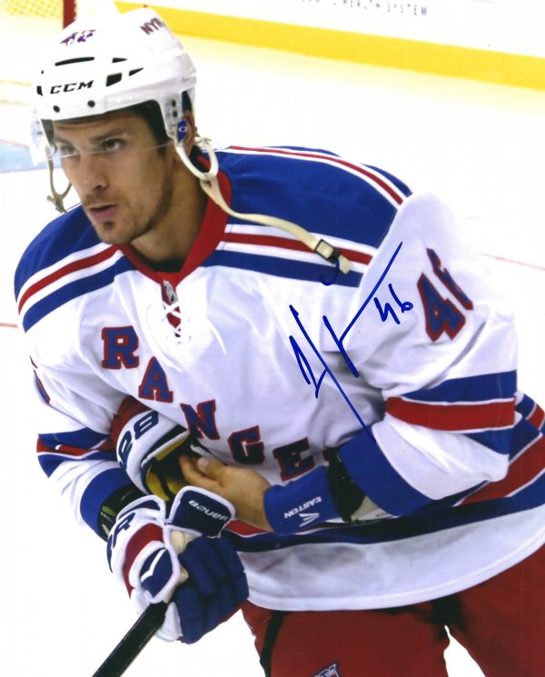 Autographed MAREK HRIVAK 8X10 New York Rangers Photo