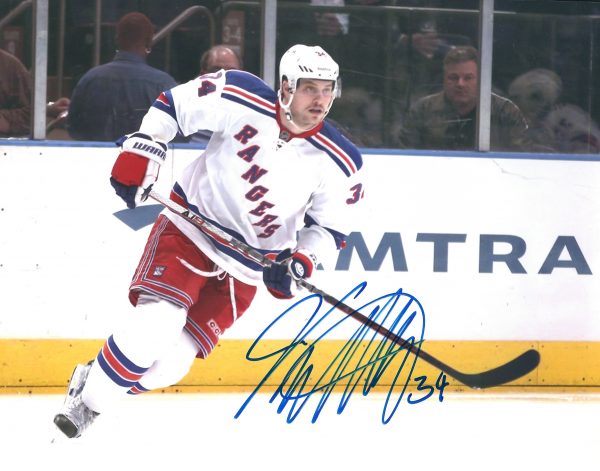 Autographed JOHN MITCHELL New York Rangers 8x10 photo