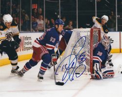 Autographed DEREK MORRIS New York Rangers 8x10 photo