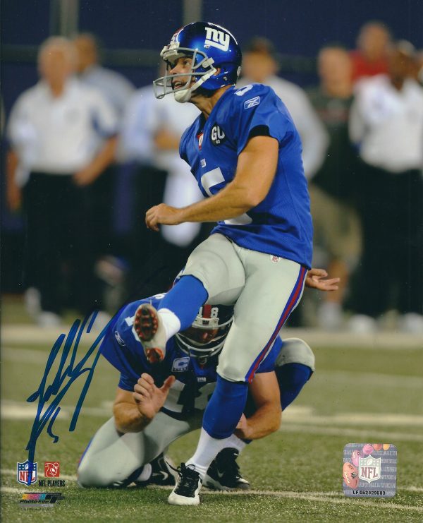 Autographed JOHN CARNEY 8X10 New York Giants photo
