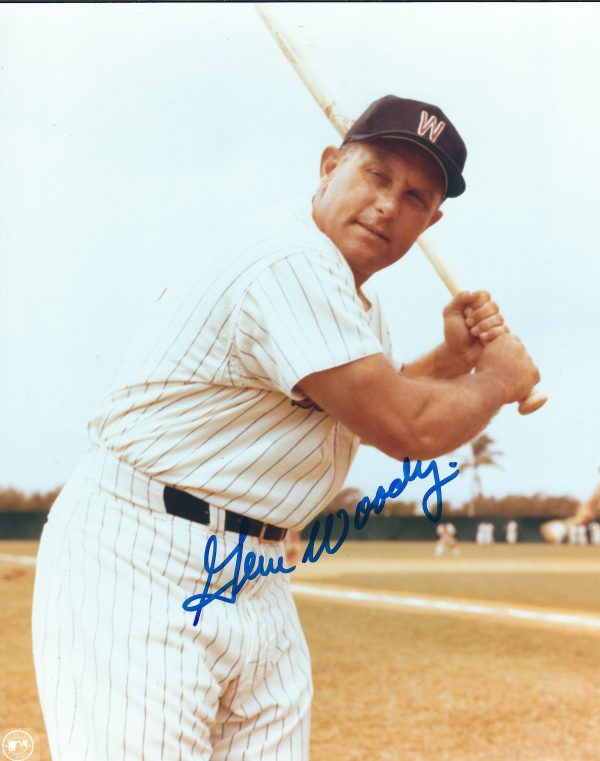 AUTOGRAPHED  GENE WOODLING 8x10 Washington Senators photo