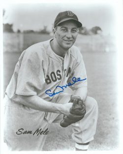 AUTOGRAPHED SAM MELE 8X10 Boston Red Sox photo