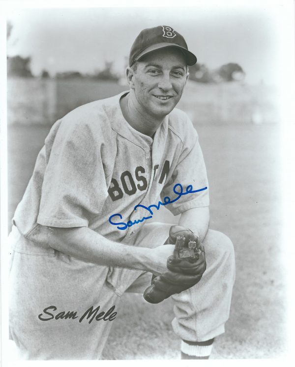 AUTOGRAPHED SAM MELE 8X10 Boston Red Sox photo