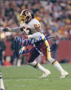 Autographed MARCUS WASHINGTON 8x10 Washington Redskins Photo