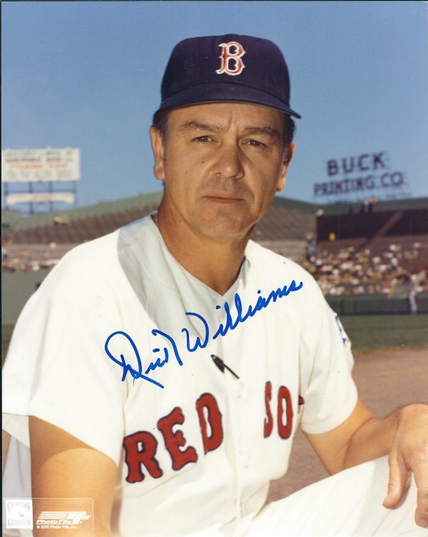 Autographed DICK WILLIAMS 8x10 Boston Red Sox Photo
