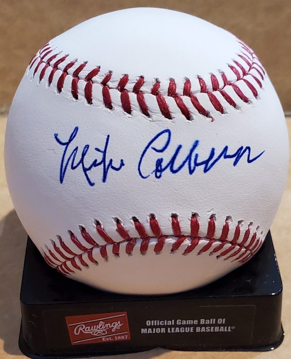 Autographed MIKE COLBERN Official Major League Baseball