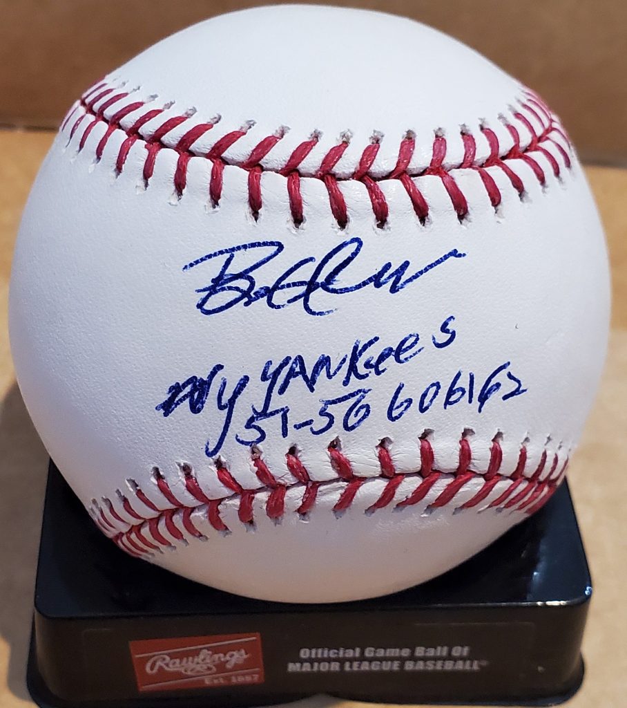 Bob Cerv "NY Yankees" Autographed Official Major League Baseball Main