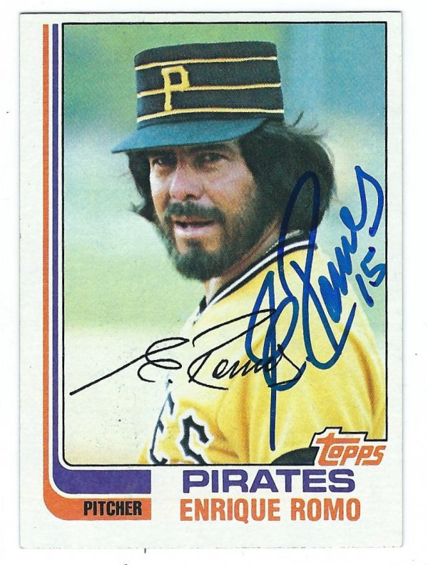 Autographed ENRIQUE ROMO 1982 TOPPS Card