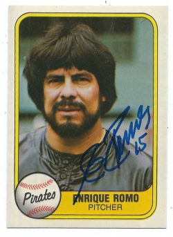 Autographed ENRIQUE ROMO 1981 FLEER Card