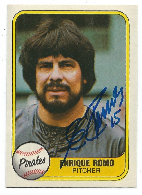 Autographed ENRIQUE ROMO 1981 FLEER Card