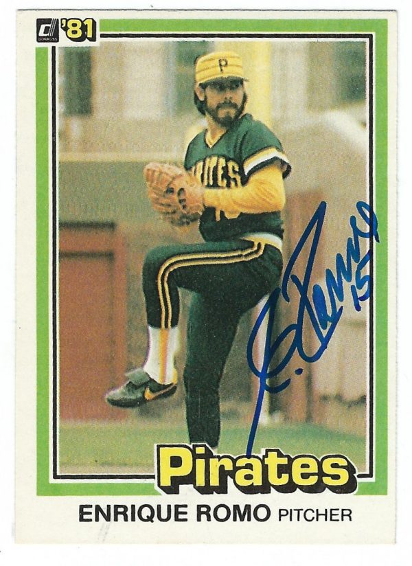 Autographed ENRIQUE ROMO 1981 DONRUSS Card