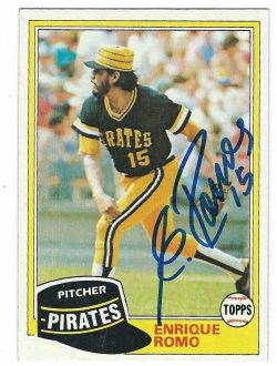 Autographed ENRIQUE ROMO 1981 TOPPS Card