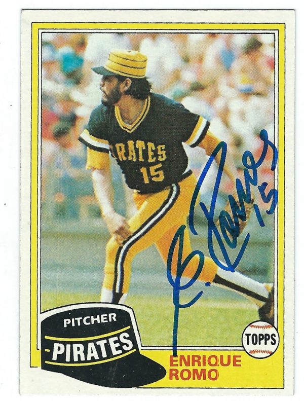 Autographed ENRIQUE ROMO 1981 TOPPS Card