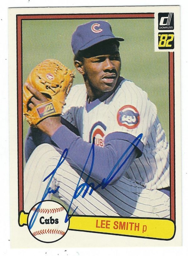 Autographed LEE SMITH 1982 Donruss Card