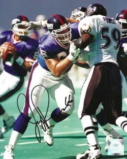 AUTOGRAPHED JERRY REYNOLDS 8X10 New York Giants Photo