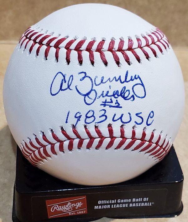 Autographed AL BUMBRY "1983 WSC" Rawlings Official Major League Baseball