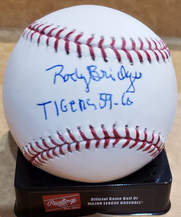 ROCKY BRIDGES Autographed Official Major League Baseball