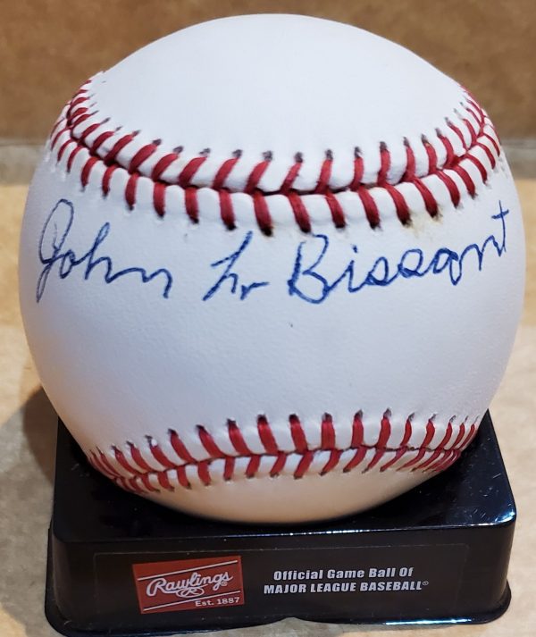 Autographed JOHN BISSANT Official National League Baseball