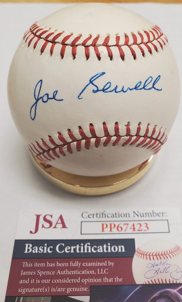 Autographed JOE SEWELL Official American League Baseball JSA