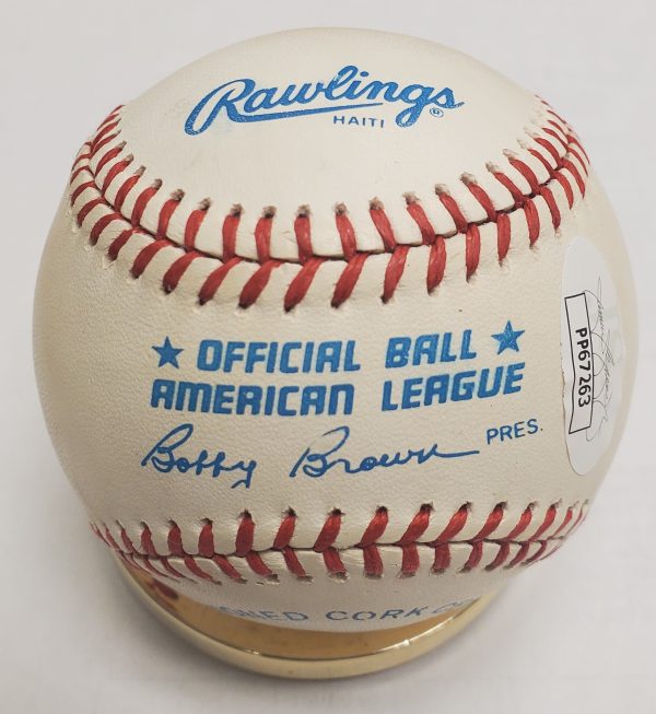 Autographed JOE SEWELL Official American League Baseball JSA - Image 2