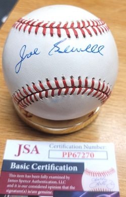 Autographed JOE SEWELL Official American League Baseball JSA