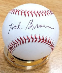Autographed HAL BROWN Rawlings Official Major League Baseball