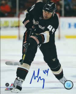 Autographed SHELDON SOURAY 8X10 Anaheim Ducks Photo