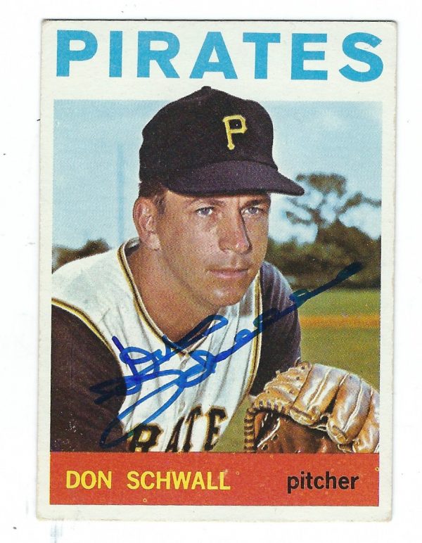 Autographed DON SCHWALL 1964 Topps Card