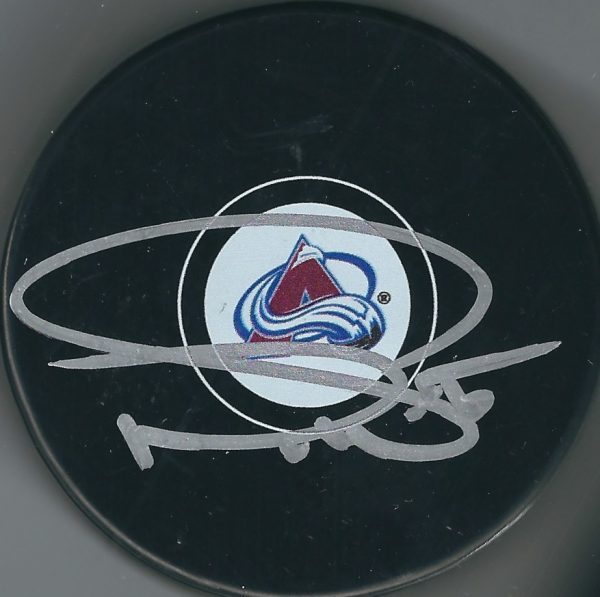 Autographed NOLAN PRATT Colorado Avalanche Hockey Puck