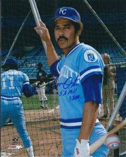 AUTOGRAPHED AMOS OTIS 8x10 Kansas City Royals Photo