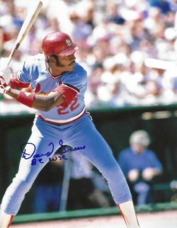 AUTOGRAPHED DAVID GREEN "82 WSC" 8x10 St. Louis Cardinals Photo