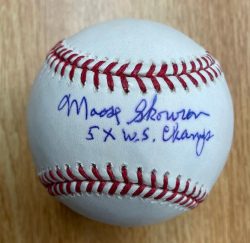 Autographed MOOSE SKOWRON "5x WS Champs" Official Major League Baseball