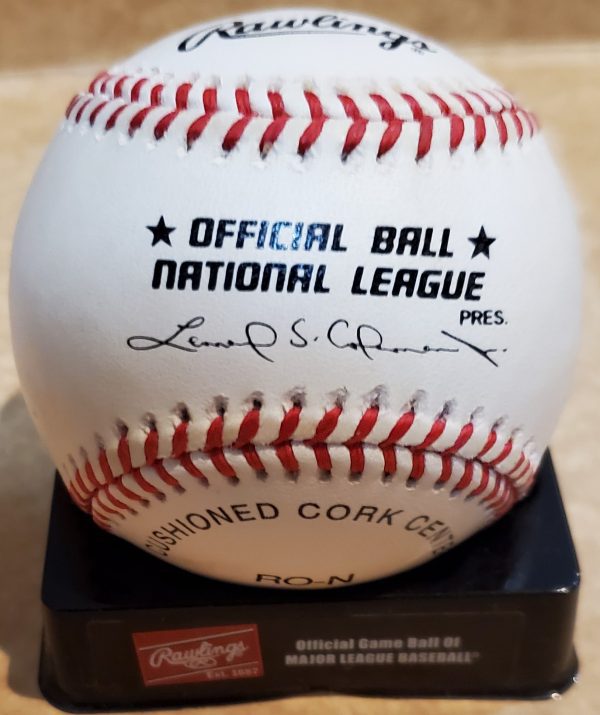 Autographed DICK SCHOFIELD JR and SR Official National League Baseball - Image 2
