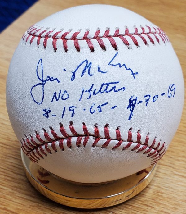 Autographed JIM MALONEY Rawlings Official Major League Baseball