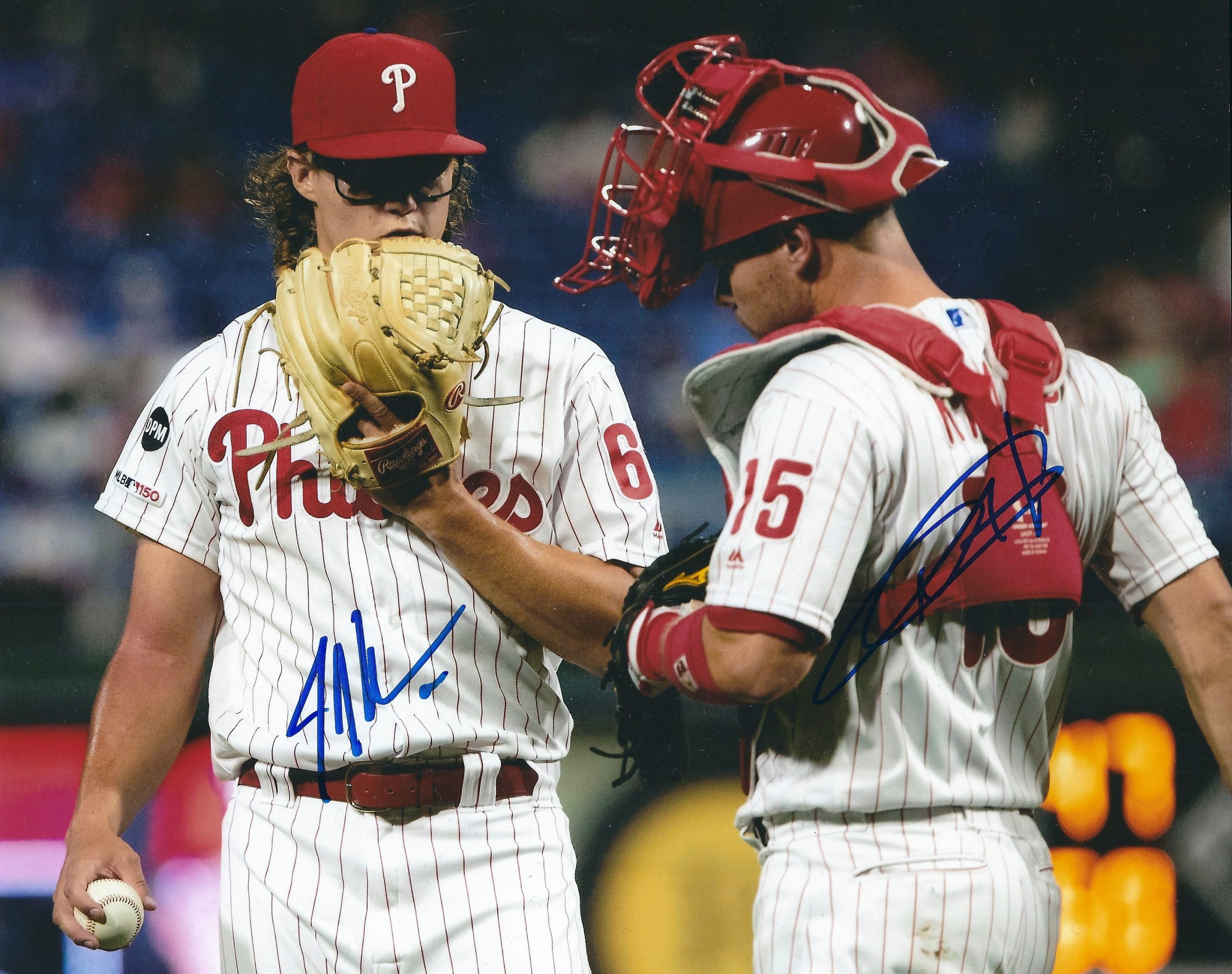 AUTOGRAPHED J.D. HAMMER & ANDREW KNAPP 8X10 Philadelphia Phillies Photo