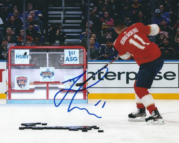 Autographed JONATHAN HUBERDEAU 8x10 Florida Panthers Photo