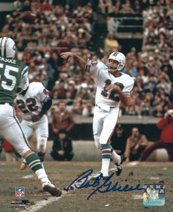Autographed BOB GRIESE 8X10 Miami Dolphins photo