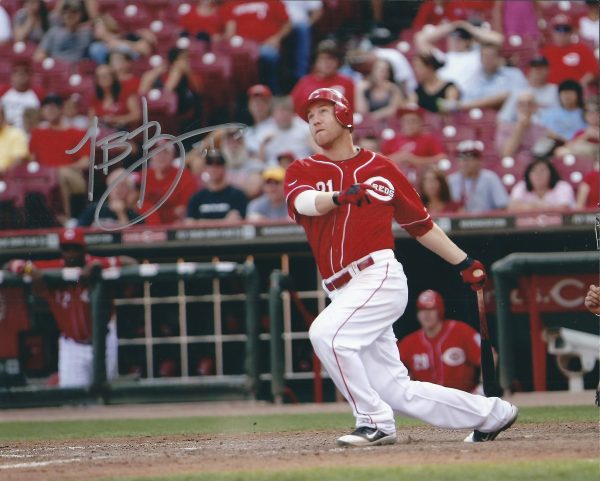 AUTOGRAPHED TODD FRAZIER 8X10 Cincinnati Reds Photo