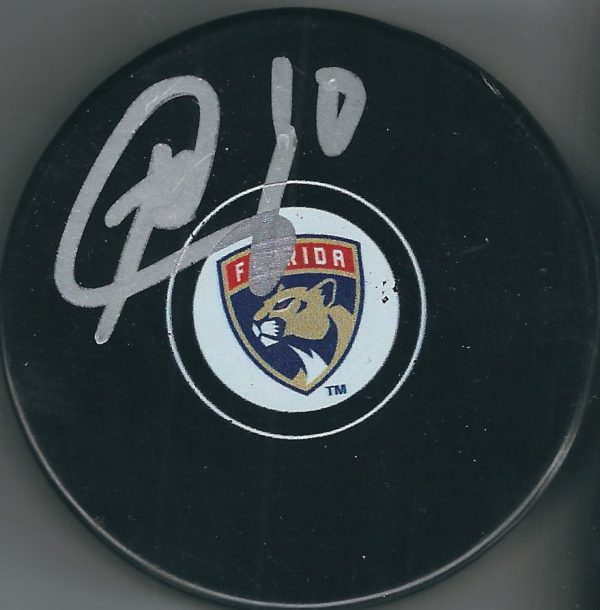 Autographed BRETT CONNOLLY Florida Panthers Hockey Puck