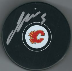 Autographed JYRKI JOKIPAKKA Calgary Flames Hockey Puck